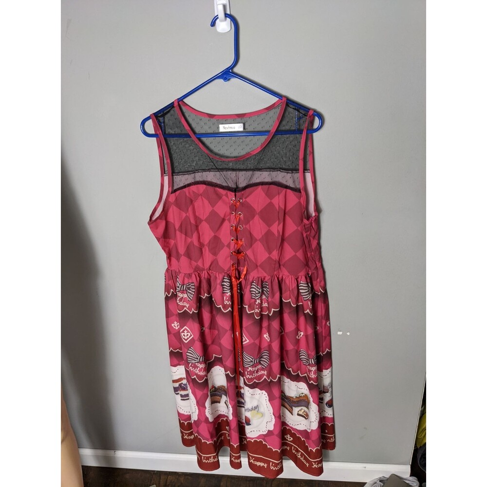 Nextmia happy birthday print dress 2xl